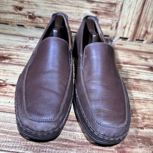 Mephisto Cool Air Men's 10.5 Loafers Brown Leather Slip On Casual Shoes - Picture 3 of 8